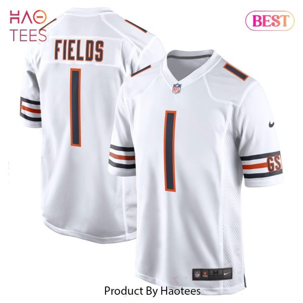 Justin Fields Chicago Bears Nike Game Jersey White