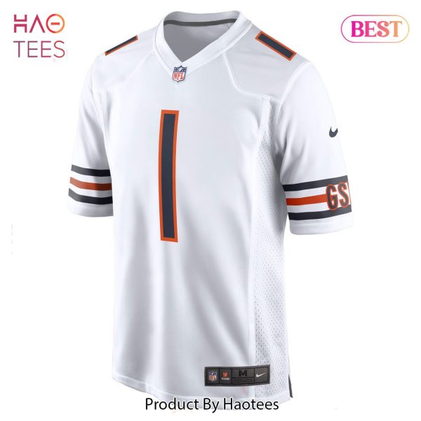 Justin Fields Chicago Bears Nike Game Jersey White