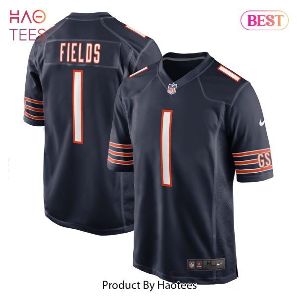 Justin Fields Chicago Bears Nike Game Jersey White