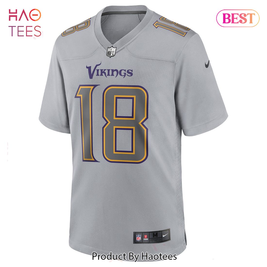 Justin Jefferson Minnesota Vikings Nike Atmosphere Fashion Game Jersey Gray Luxury Store