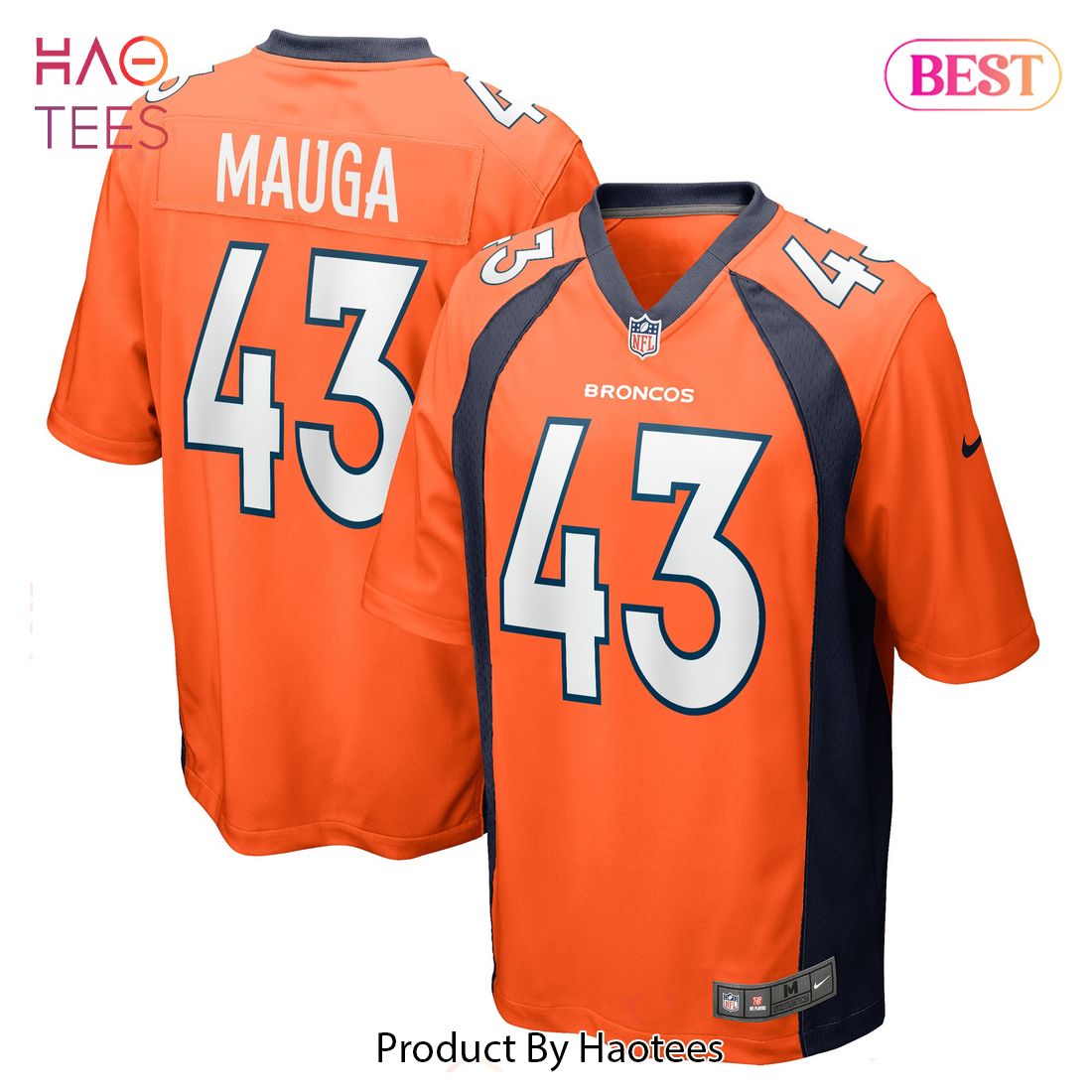 Kana’i Mauga Denver Broncos Nike Game Player Jersey Orange