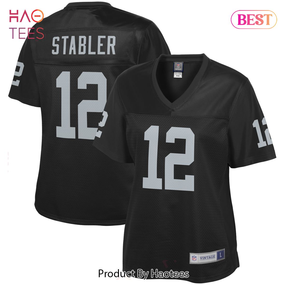 Ken Stabler Las Vegas Raiders NFL Pro Line Women’s Retired Player Jersey Black