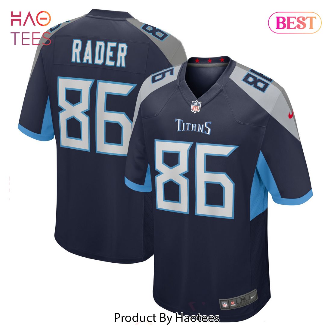 Kevin Rader Tennessee Titans Nike Game Player Jersey Navy