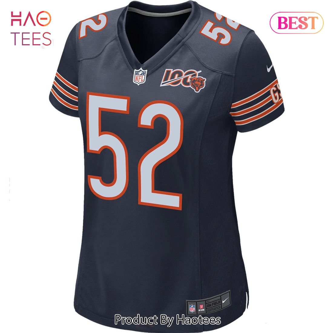 Khalil Mack Chicago Bears Nike Women’s 100th Season Game Jersey Navy Luxury Store