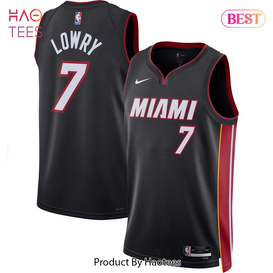 Kyle Lowry Miami Heat Nike Unisex 2022 23 Swingman Jersey Icon Edition Black Luxury Store