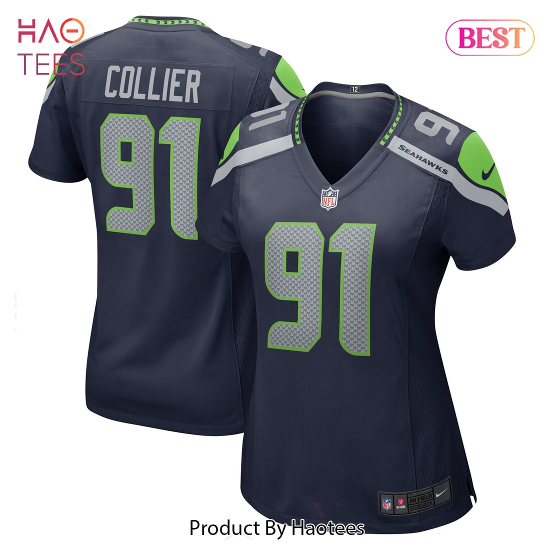 L.J. Collier Seattle Seahawks Nike Women’s Game Jersey College Navy Luxury Store