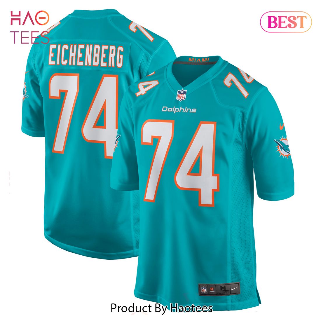 Liam Eichenberg Miami Dolphins Nike Game Jersey Aqua Luxury Store