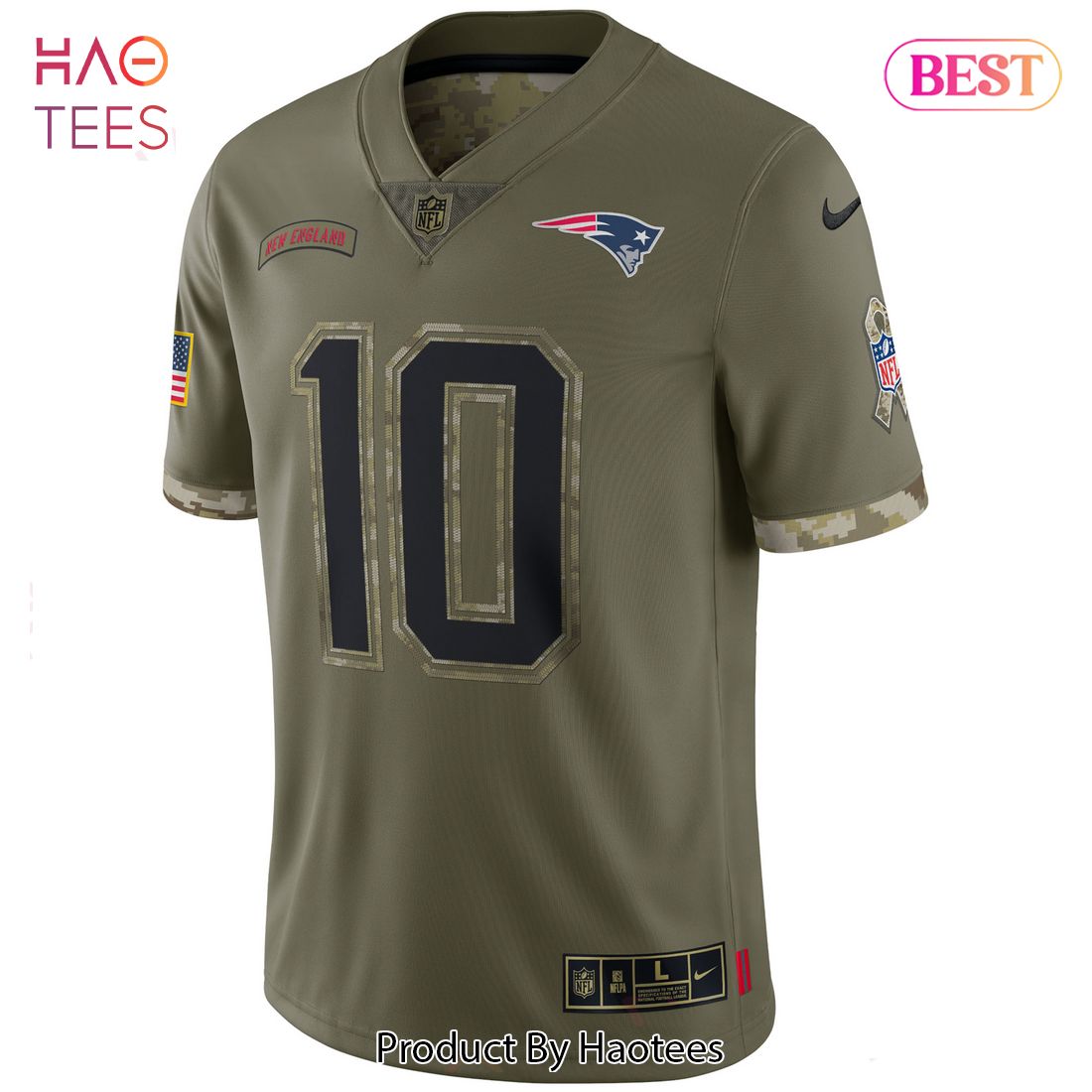 Mac Jones New England Patriots Nike 2022 Salute To Service Limited Jersey Olive Luxury Store