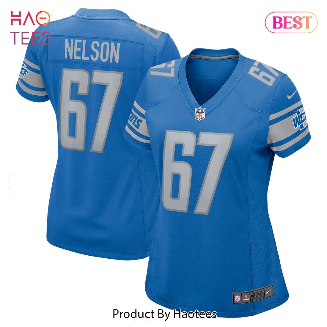 Matt Nelson Detroit Lions Nike Women’s Game Jersey Blue Luxury Store