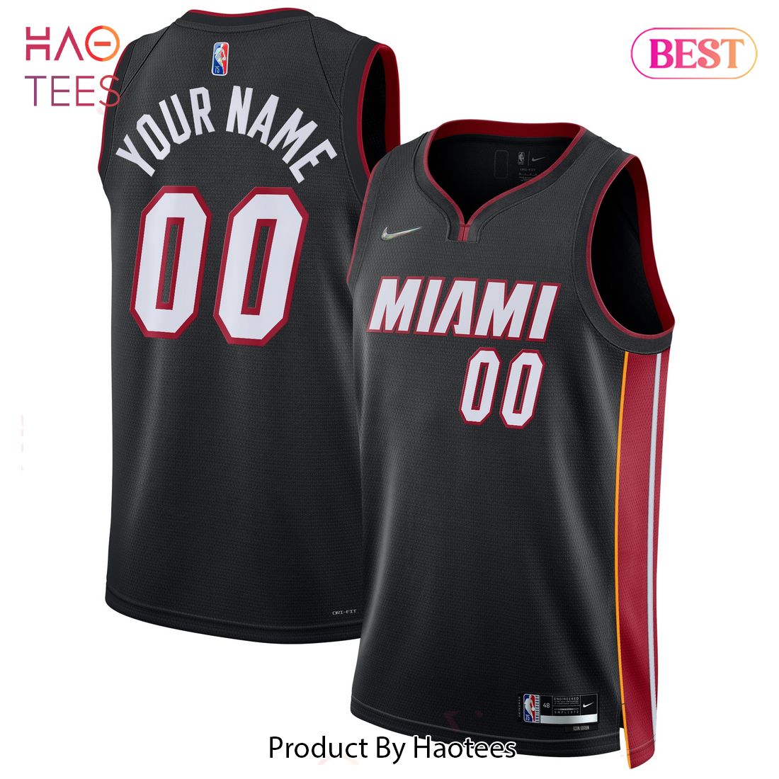 Miami Heat Nike 2021 22 Diamond Swingman Custom Jersey Icon Edition Black Luxury Store