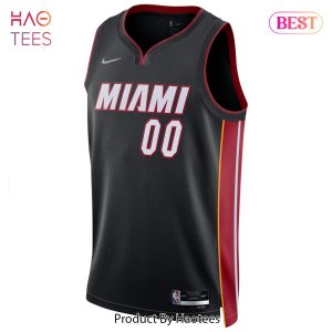 Miami Heat Nike 2021 22 Diamond Swingman Custom Jersey Icon Edition Black