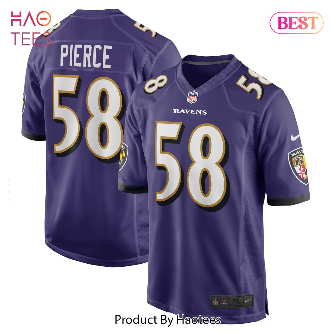 Michael Pierce Baltimore Ravens Nike Player Game Jersey Purple Luxury Store