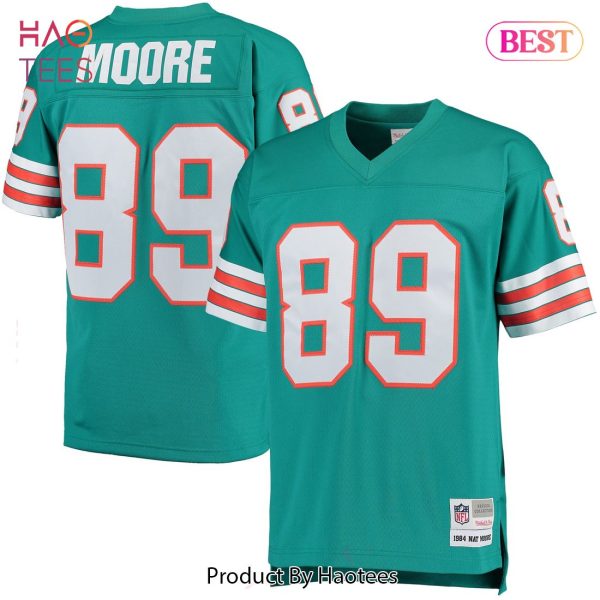 Nat Moore Miami Dolphins Mitchell & Ness 1984 Retired Player Legacy Replica Jersey Aqua