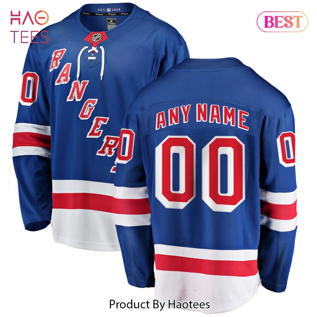 New York Rangers Fanatics Branded Home Breakaway Custom Jersey Blue