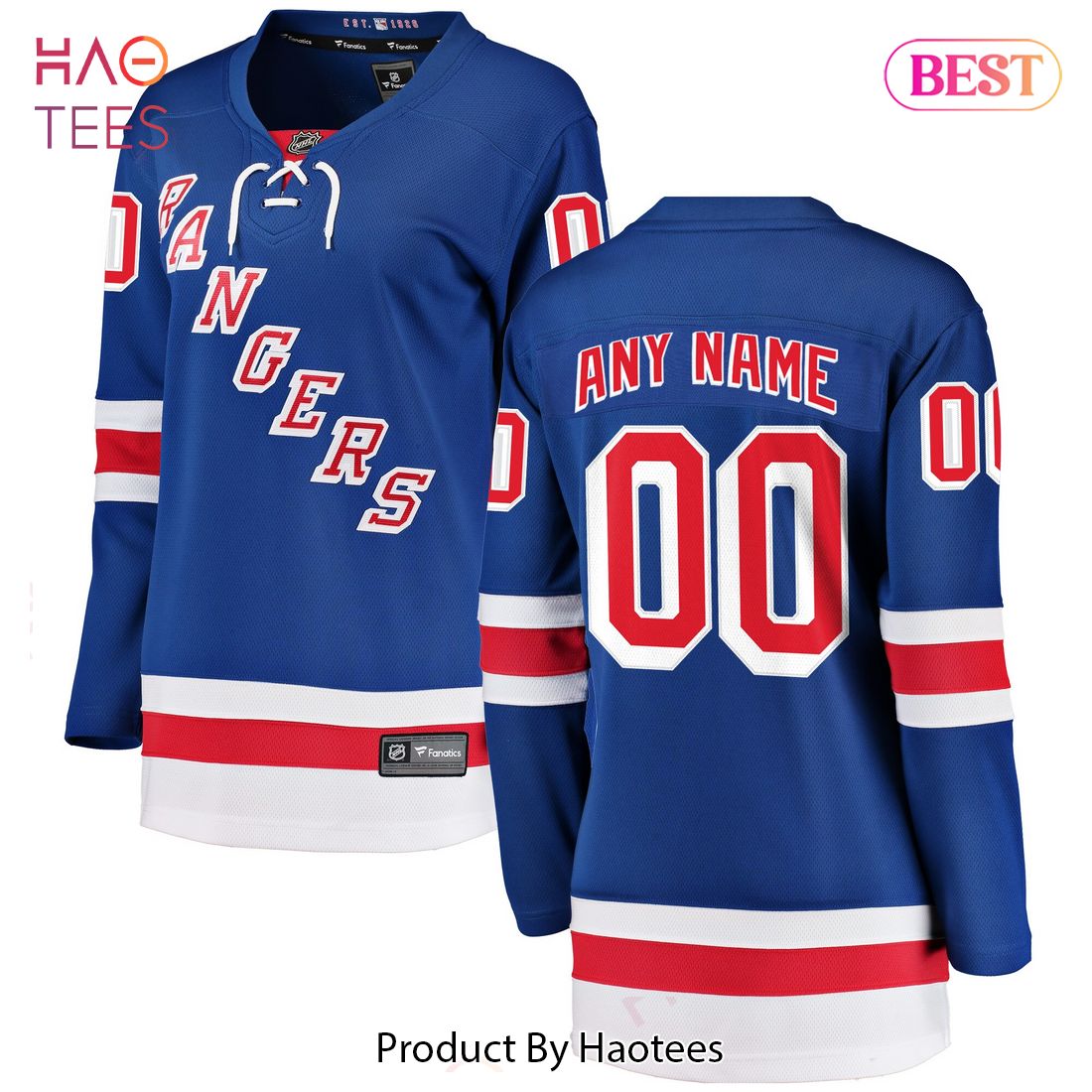 New York Rangers Fanatics Branded Women’s Home Breakaway Custom Jersey Blue