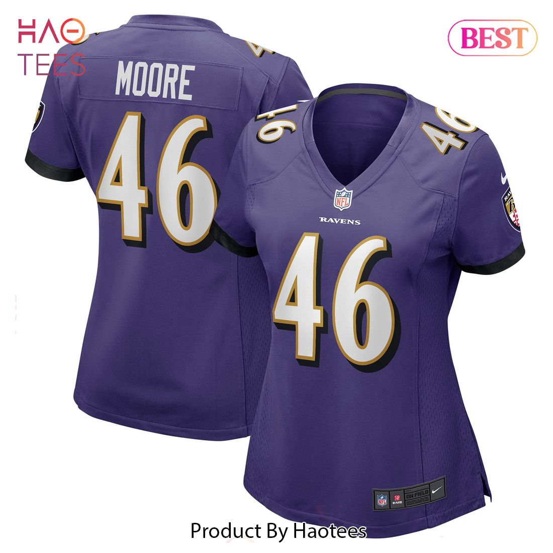 Nick Moore Baltimore Ravens Nike Women’s Game Player Jersey Purple Luxury Store