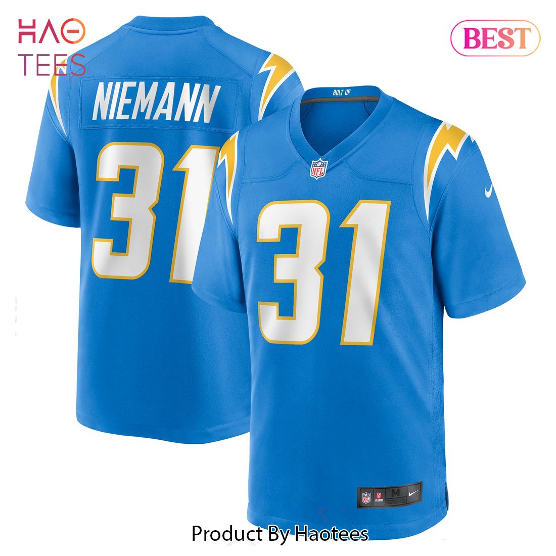 Nick Niemann Los Angeles Chargers Nike Game Player Jersey Powder Blue