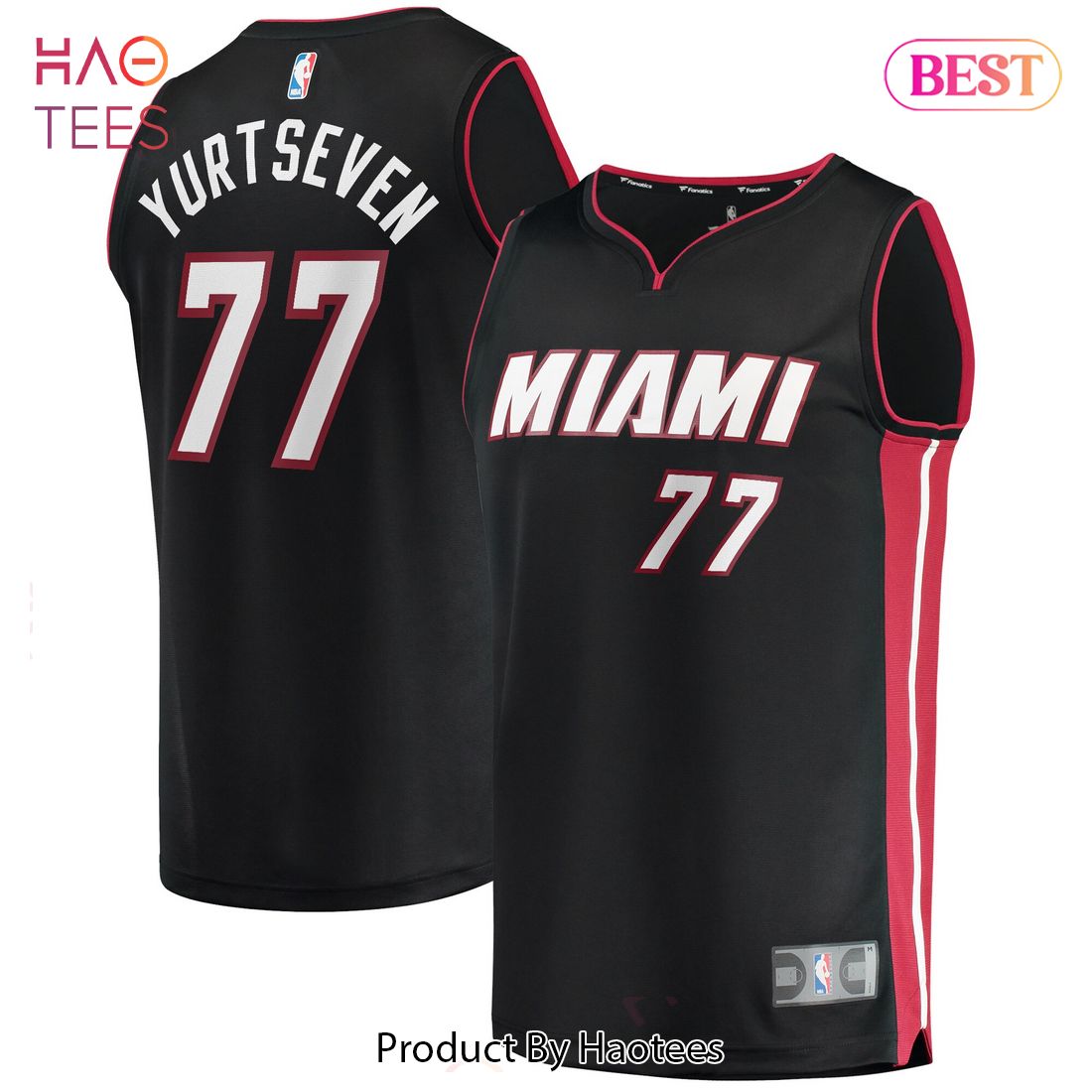 Omer Yurtseven Miami Heat Fanatics Branded 2021 22 Fast Break Replica Jersey Icon Edition Black