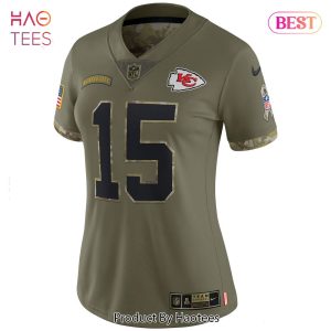 Patrick Mahomes Kansas City Chiefs Nike Women’s 2022 Salute To Service Limited Jersey Olive