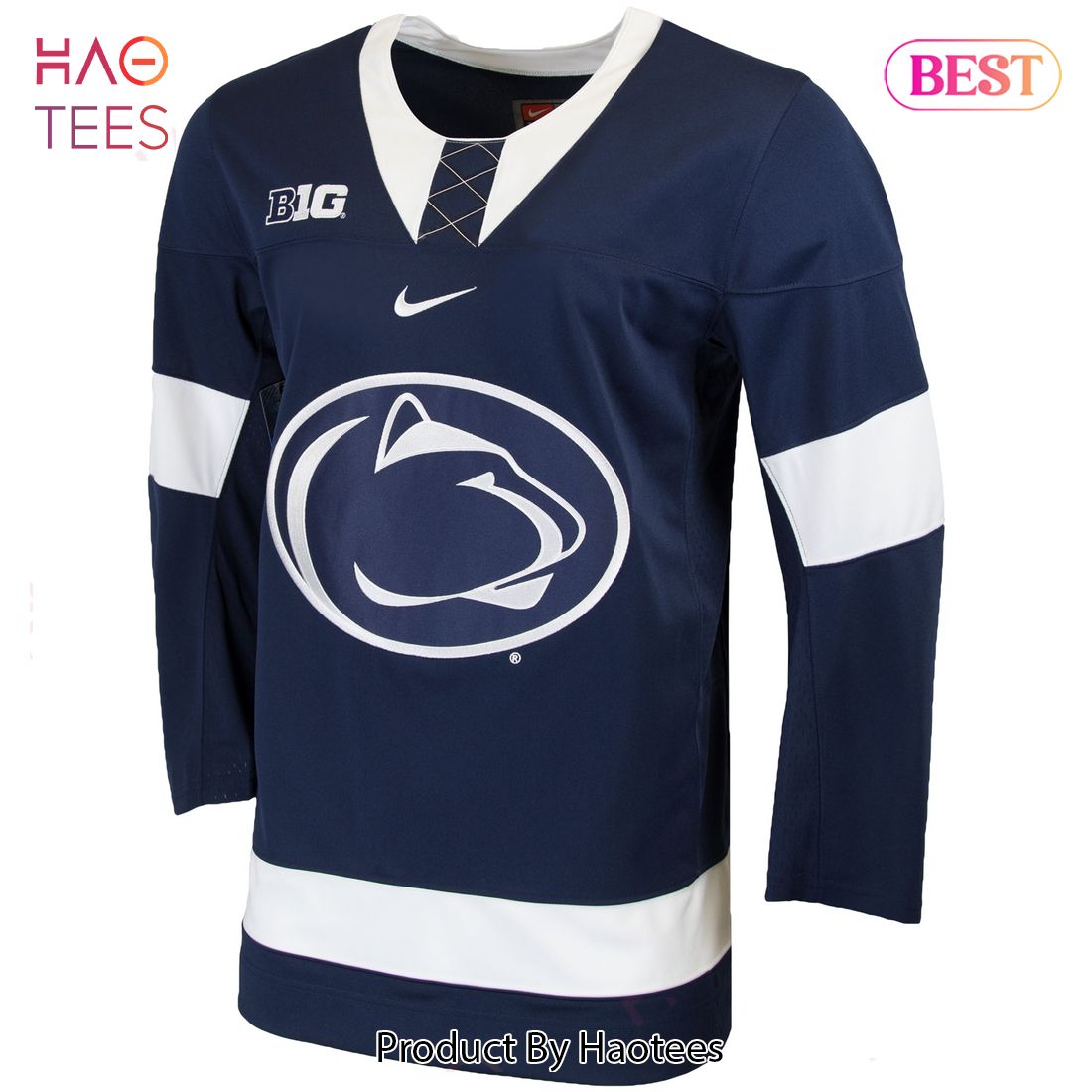Penn State Nittany Lions Nike Replica College Hockey Jersey Navy