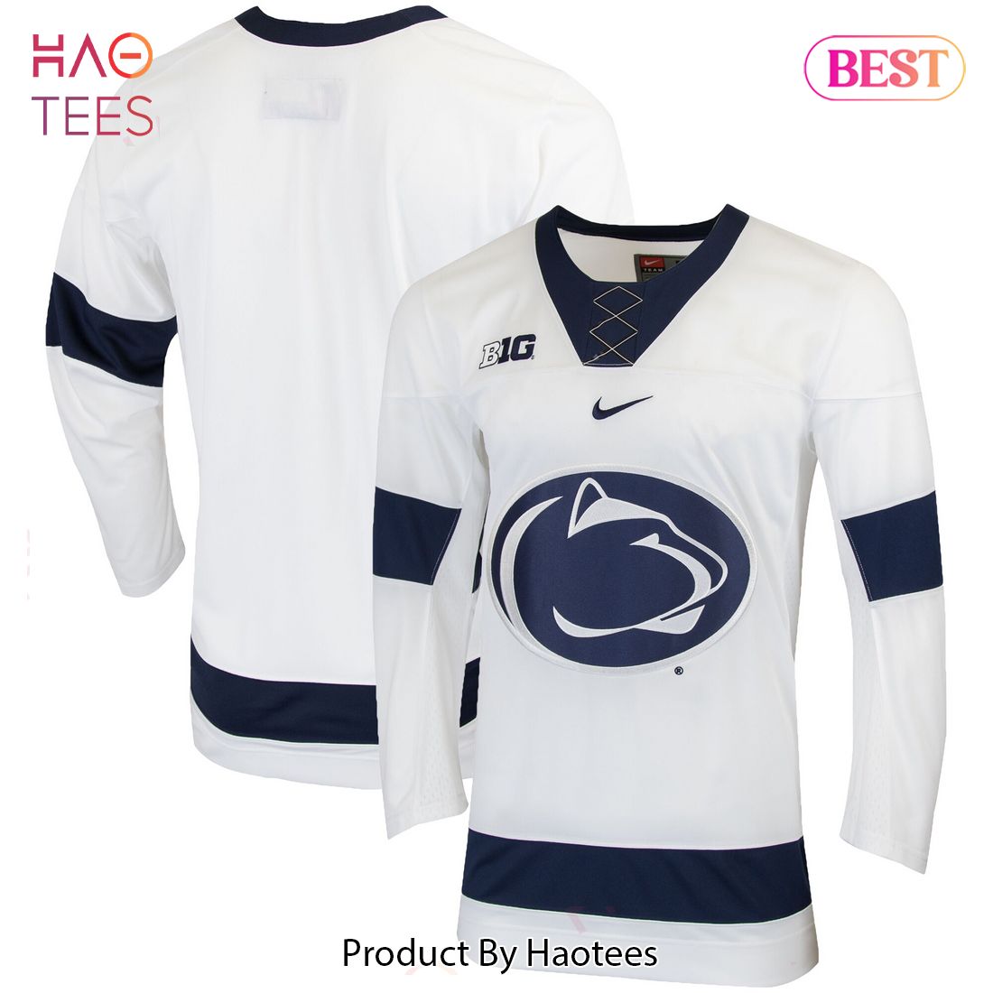 Penn State Nittany Lions Nike Replica College Hockey Jersey White