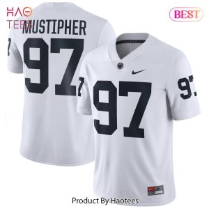 PJ Mustipher Penn State Nittany Lions Nike NIL Replica Football Jersey White