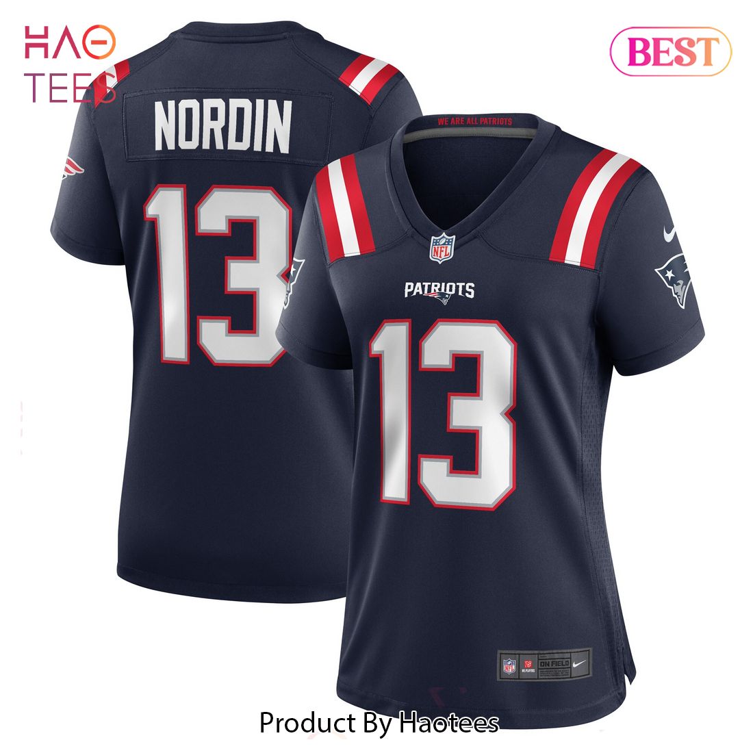 Quinn Nordin New England Patriots Nike Women’s Game Player Jersey Navy