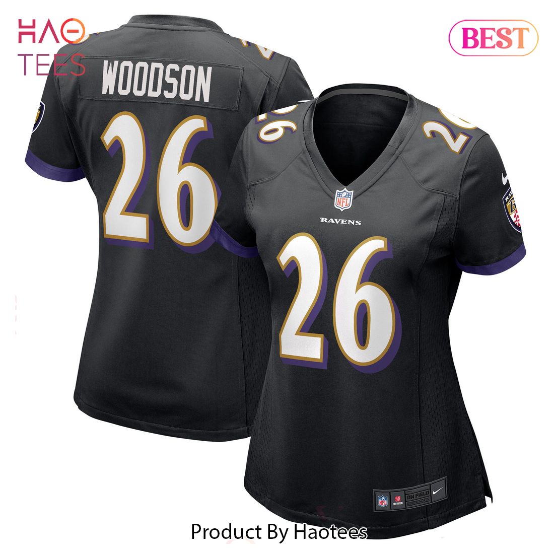 Rod Woodson Baltimore Ravens Nike Women's Retired Player Jersey Black