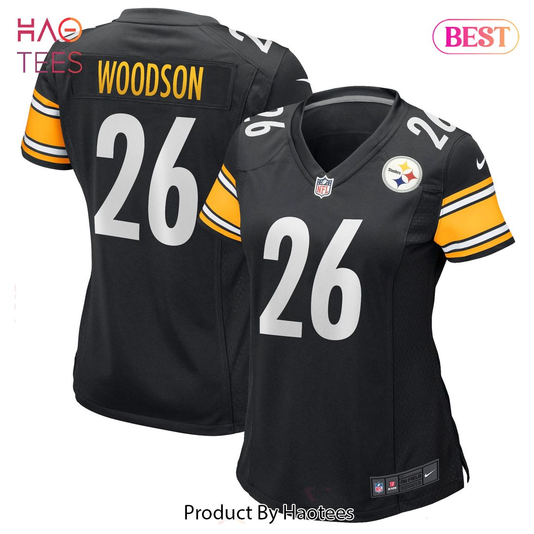 Rod Woodson Pittsburgh Steelers Nike Women’s Game Retired Player Jersey Black
