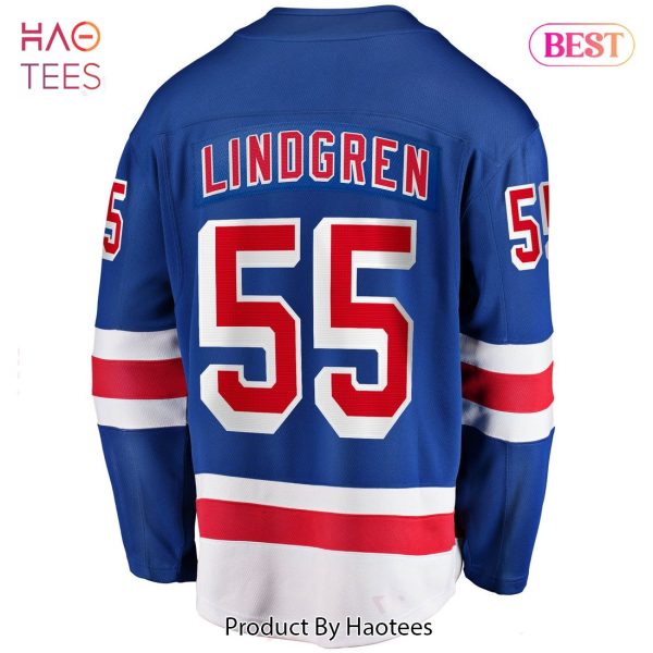 Ryan Lindgren New York Rangers Fanatics Branded 2017 18 Home Breakaway Replica Jersey Blue