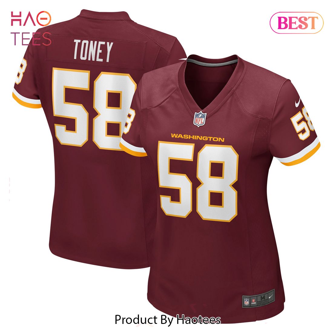 Shaka Toney Washington Football Team Nike Women’s Game Jersey Burgundy Luxury Store