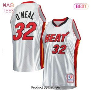 Shaquille O’Neal Miami Heat Mitchell & Ness 2005-06 Hardwood Classics 75th Anniversary Swingman Jersey Platinum Shaquille O’Neal Miami Heat Mitchell & Ness 2005-06 Hardwood Classics 75th Anniversary Swingman Jersey Platinum