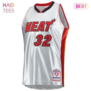 Shaquille O’Neal Miami Heat Mitchell & Ness 2005-06 Hardwood Classics 75th Anniversary Swingman Jersey Platinum
