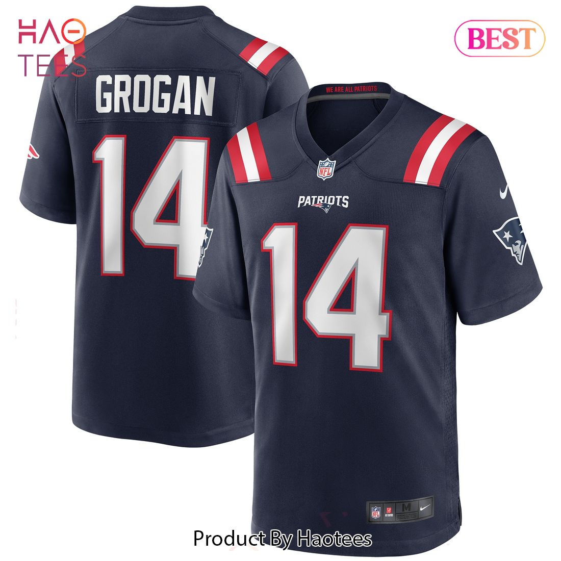 Steve Grogan New England Patriots Nike Game Retired Player Jersey Navy