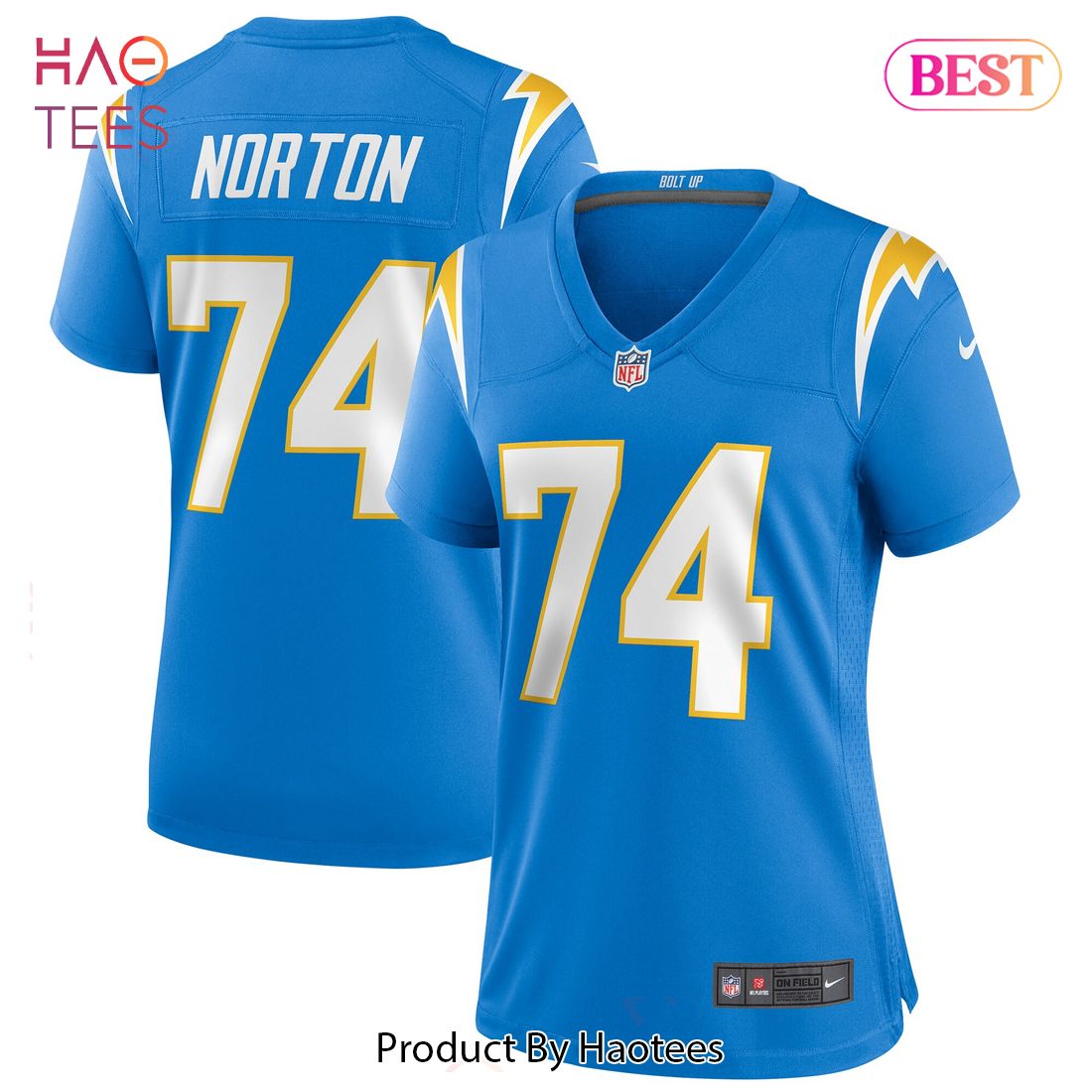Storm Norton Los Angeles Chargers Nike Women's Game Jersey Powder Blue