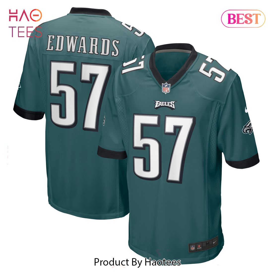 T.J. Edwards Philadelphia Eagles Nike Game Jersey Midnight Green Luxury Store