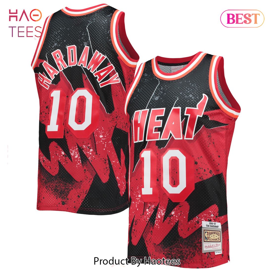 Tim Hardaway Miami Heat Mitchell & Ness Hardwood Classics 1996-97 Hyper Hoops Swingman Jersey Scarlet