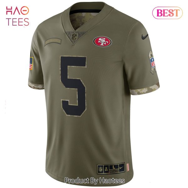 Trey Lance San Francisco 49ers Nike 2022 Salute To Service Limited Jersey Olive
