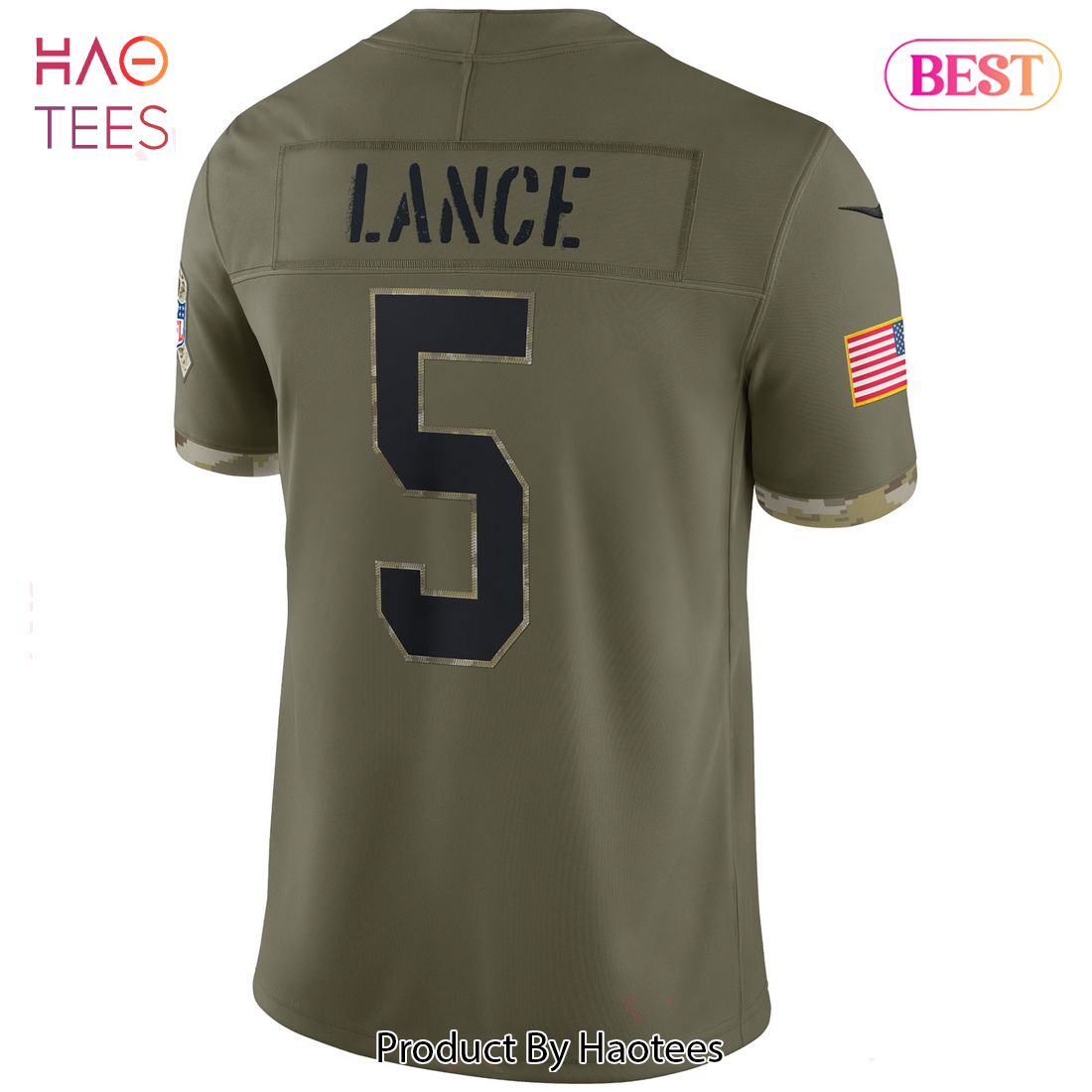 Trey Lance San Francisco 49ers Nike 2022 Salute To Service Limited Jersey Olive