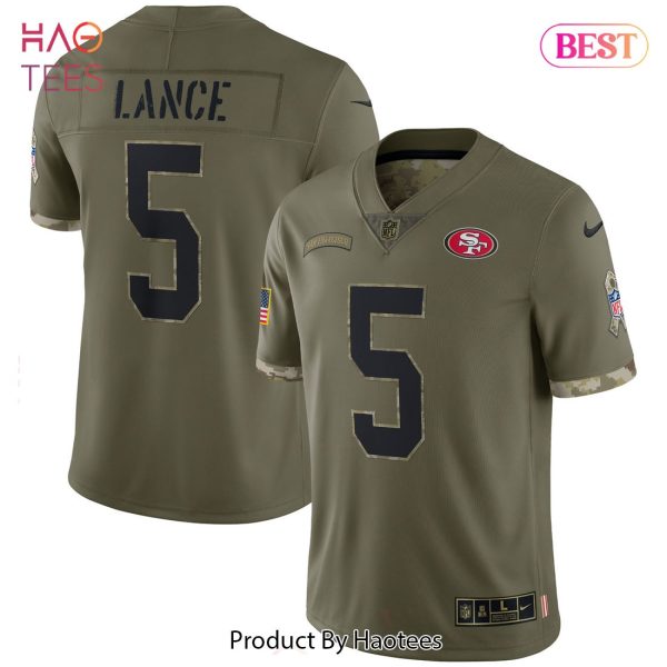 Trey Lance San Francisco 49ers Nike 2022 Salute To Service Limited Jersey Olive