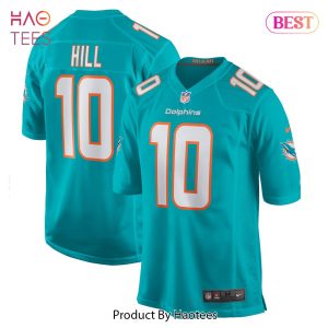 Men's Nike Tyreek Hill Aqua Miami Dolphins Game Jersey