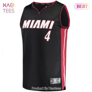 Victor Oladipo Miami Heat Fanatics Branded 2020 21 Fast Break Road Replica Jersey Icon Edition Black