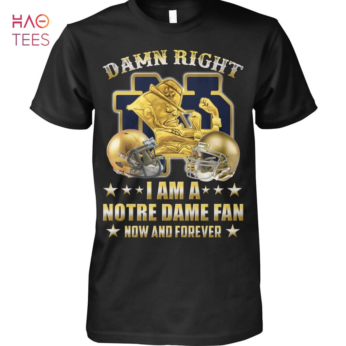 Damn Right I Am A Notre Dame Fan Now And Forever T Shirt