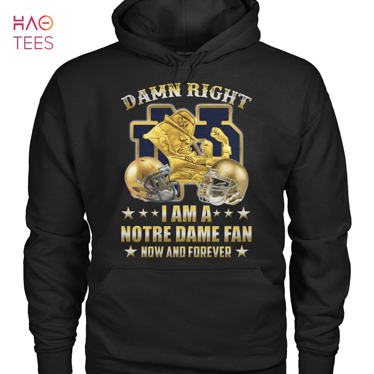 Damn Right I Am A Notre Dame Fan Now And Forever T Shirt