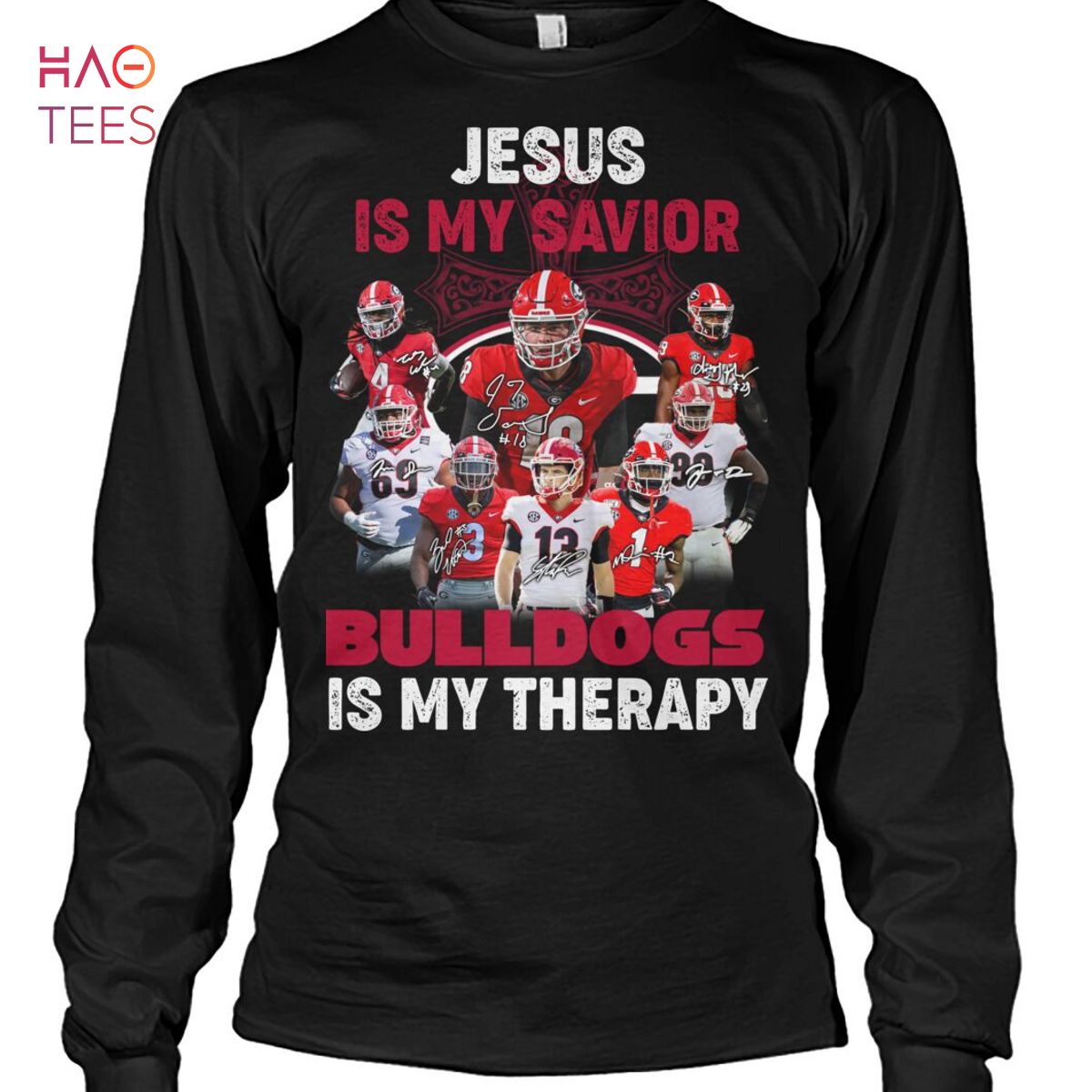 Jesus Is My Savior Bulldogs Is My Therapy T Shirt