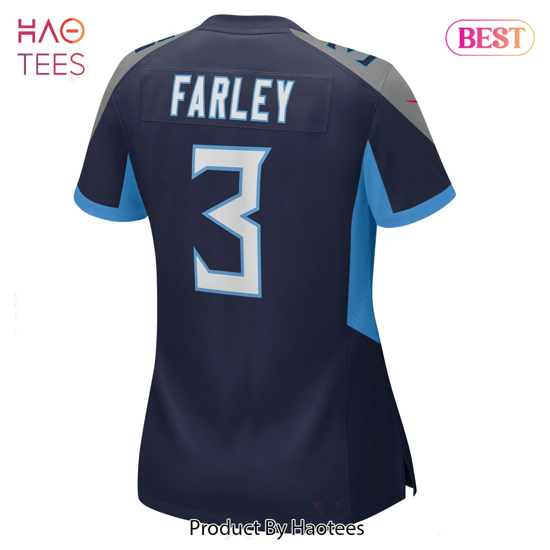 Caleb Farley Tennessee Titans Nike Women's Game Jersey Navy