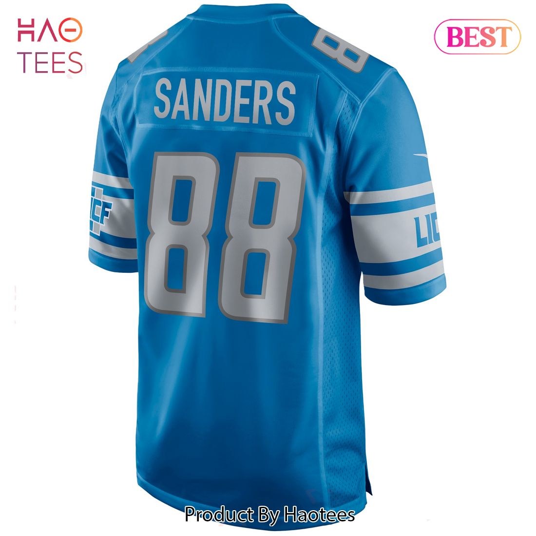 Charlie Sanders Detroit Lions Nike Game Retired Player Jersey Blue