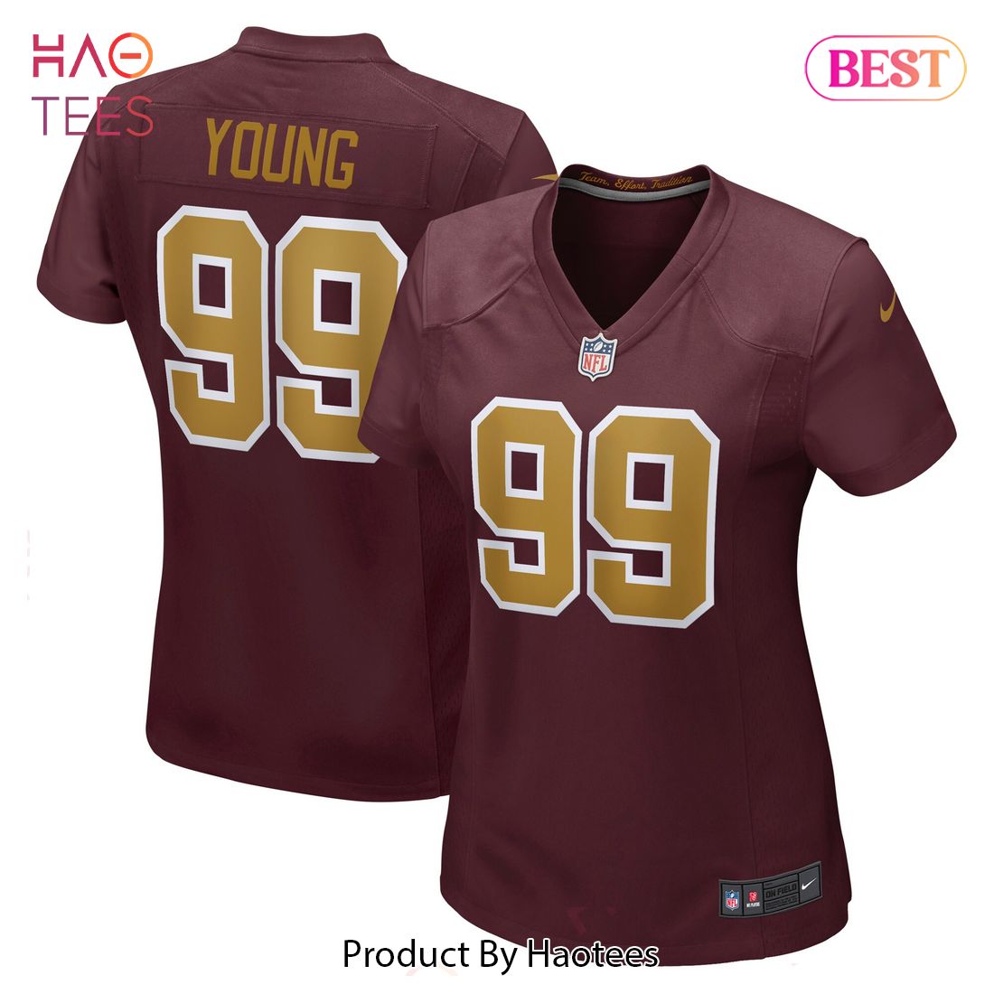 Chase Young Washington Football Team Nike Women’s Alternate Game Jersey Burgundy Luxury Store