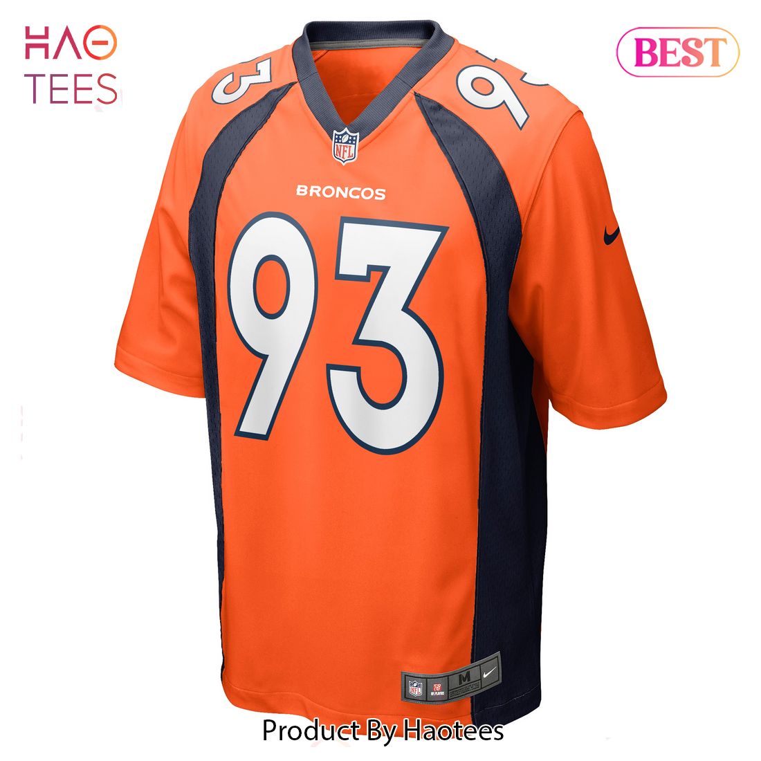 Dre’Mont Jones Denver Broncos Nike Game Jersey Orange Luxury Store