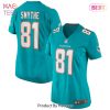 Durham Smythe Miami Dolphins Nike Game Jersey Aqua Durham Smythe Miami Dolphins Nike Game Jersey Aqua